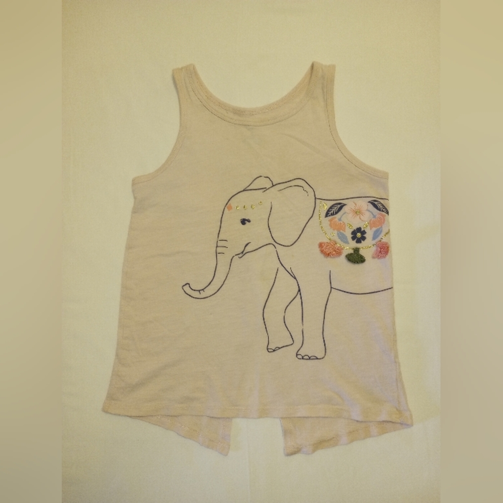 Carter's elephant tank top, girls, size 7
